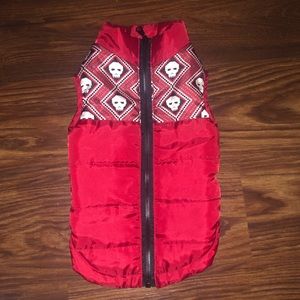 ☀Top paw dog red jacket sz M